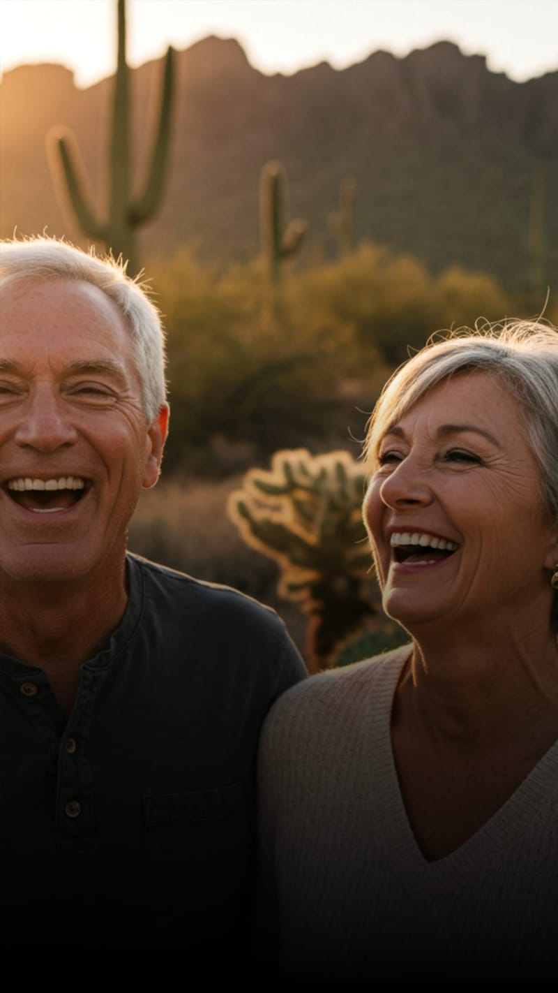 Happy couple in the Arizona desert